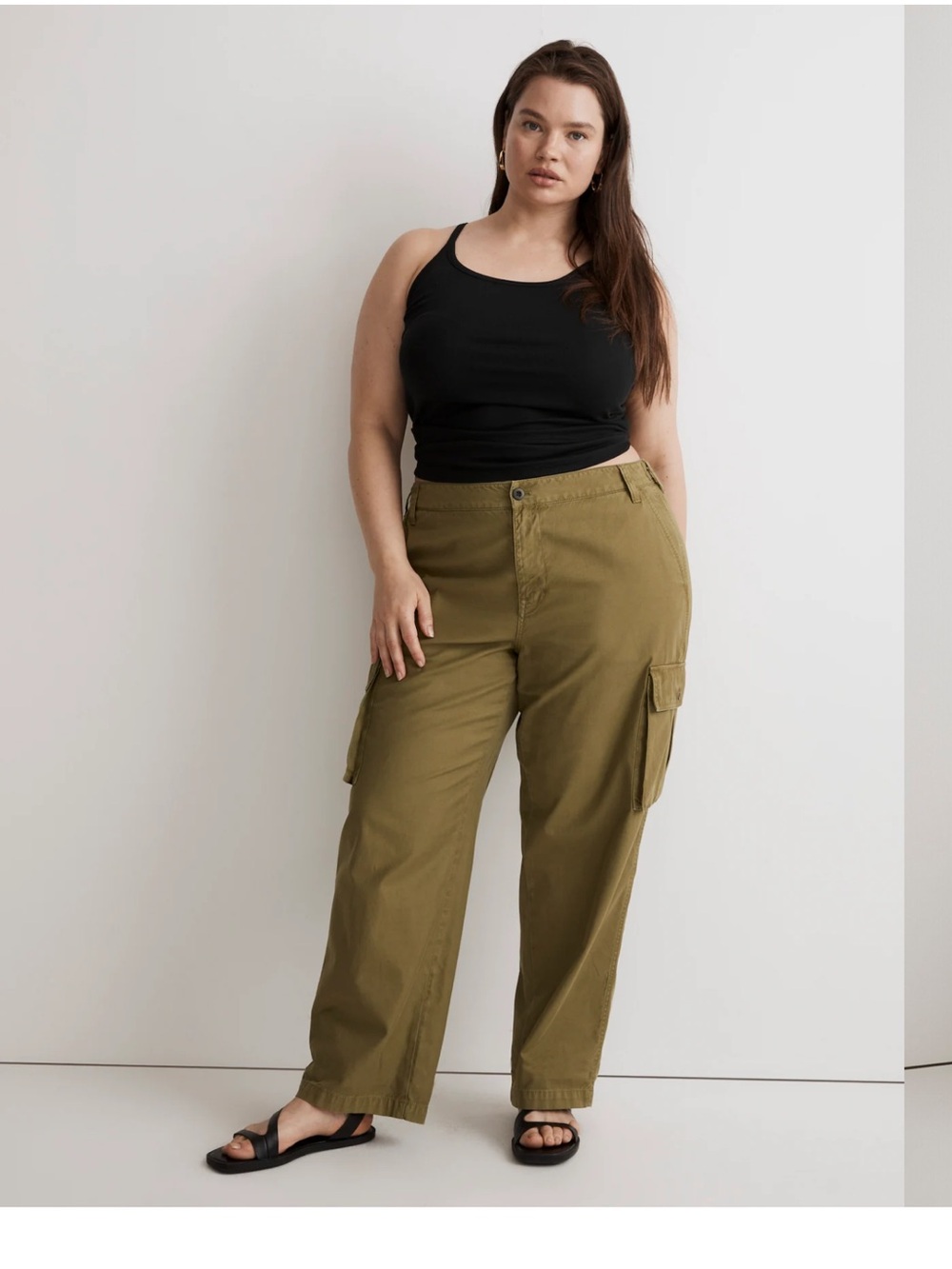 Madewell Olive Cargo Straight-Leg Pants